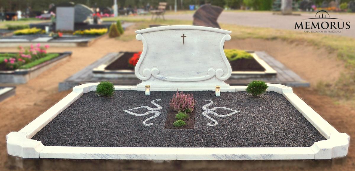 Kapo sutvarkymas naudojant šviesius elementus kapo viduje